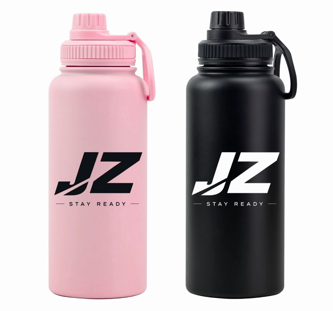 JZ Active Stay Ready Water Bottle in Pink and Black